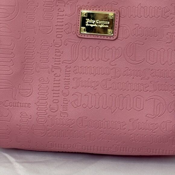 Juicy Couture Pink Icing Embossedlogo Double Gusset Crossbody NWOT 8x10 - Picture 3 of 10